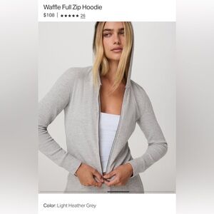 NWT! Vuori Waffle Full Zip Hoodie - Retail $108